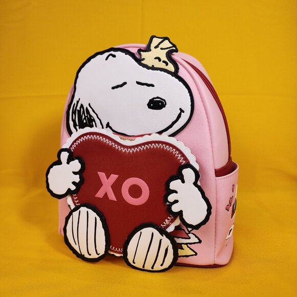 Loungefly Peanuts Snoopy & Woodstock Valentine\'s Day Heart Letter Mini Backpack main image 7